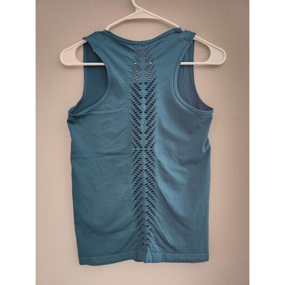 Tema ATHLETICS SEAMLESS TEAL LEAF TANK SZ M/L